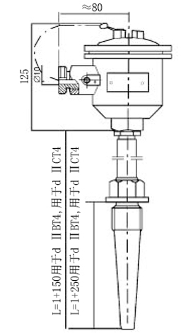 M33×2錐形保護(hù)管隔爆型熱電阻型號規(guī)格