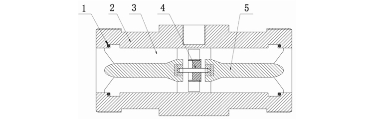 渦輪流量計傳感器結(jié)構(gòu)示意圖